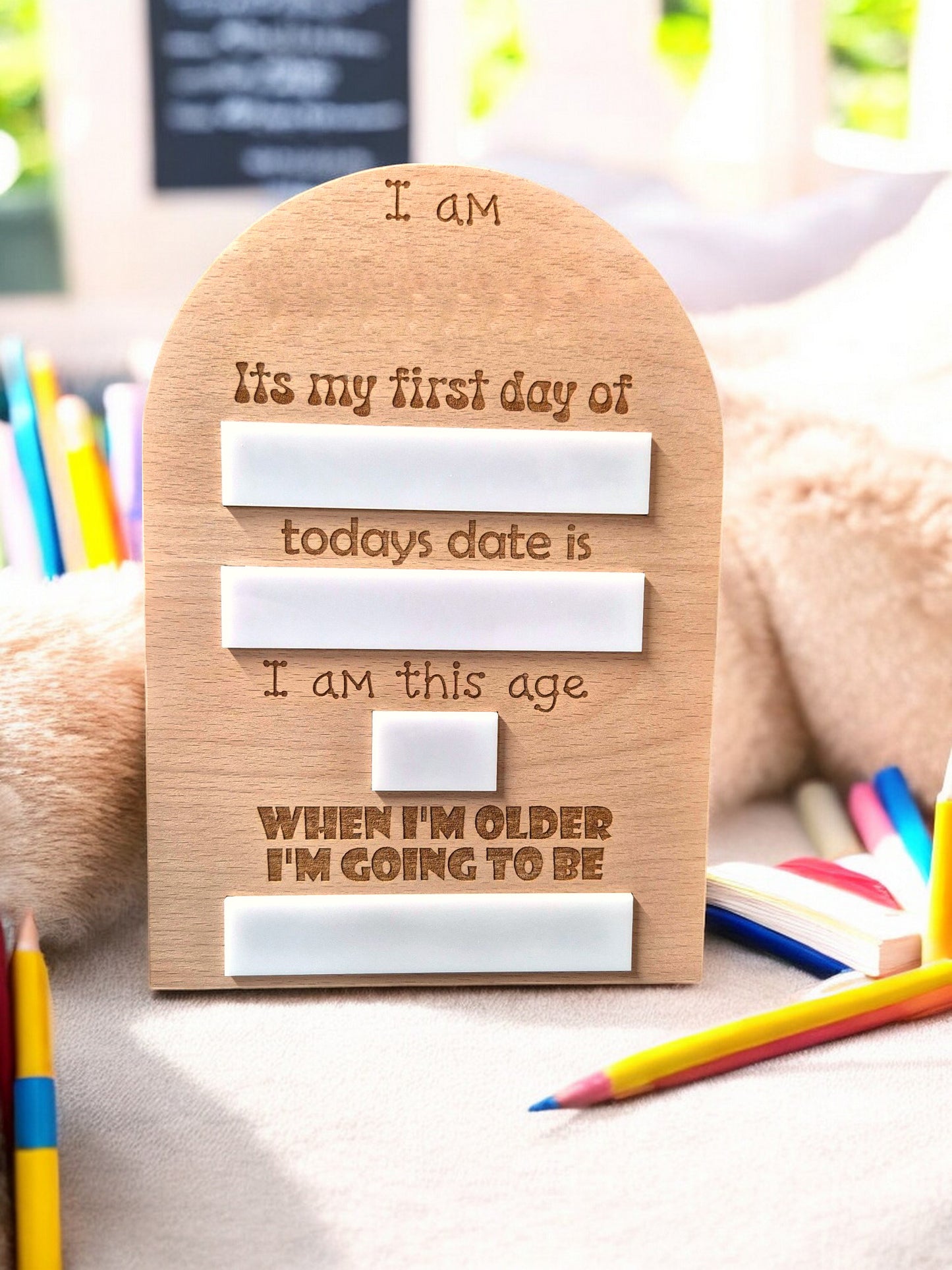Custom Milestone Memory Board – First Day, Back to School, Nursery