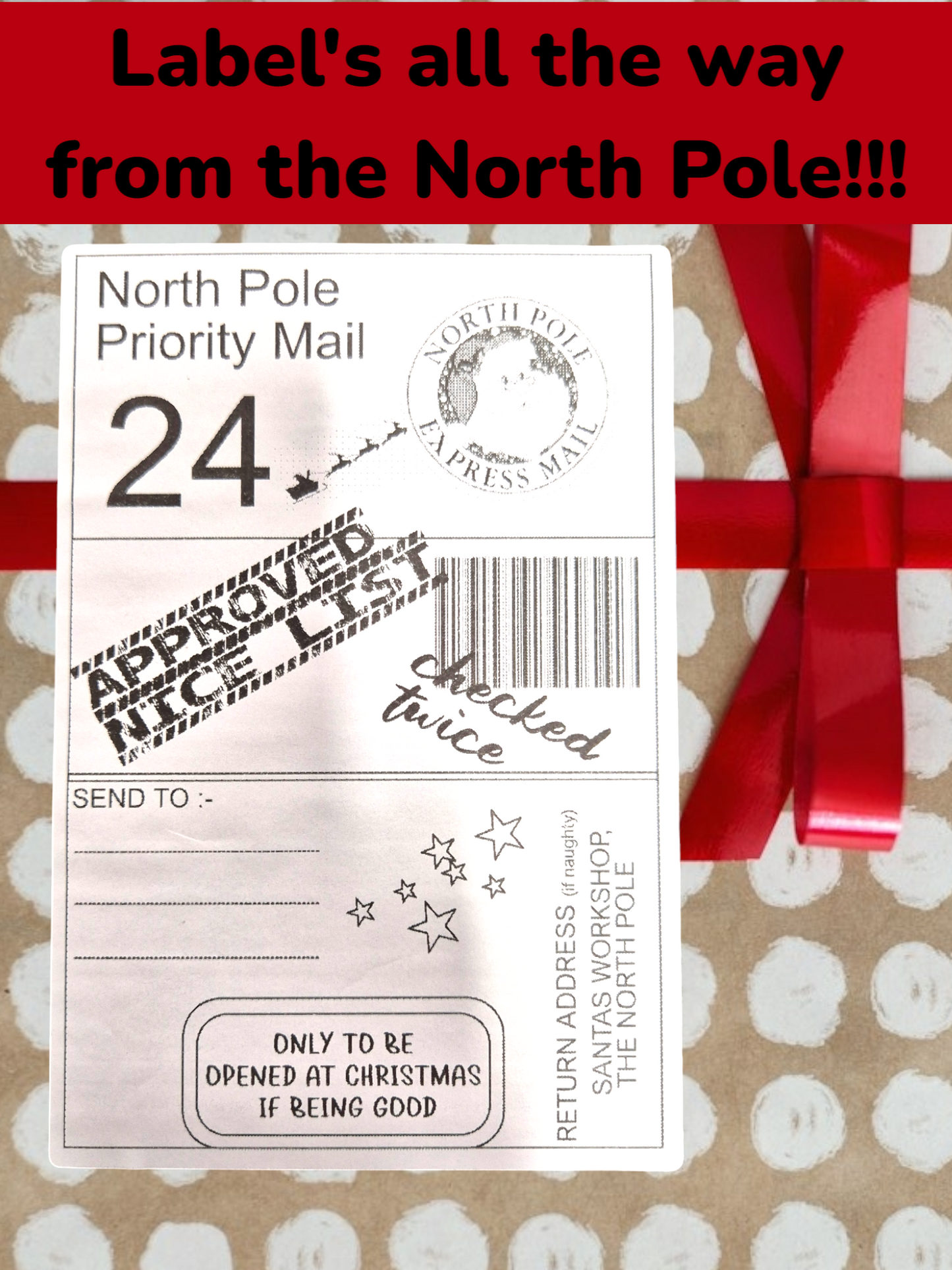 Santa Gift Labels x 5