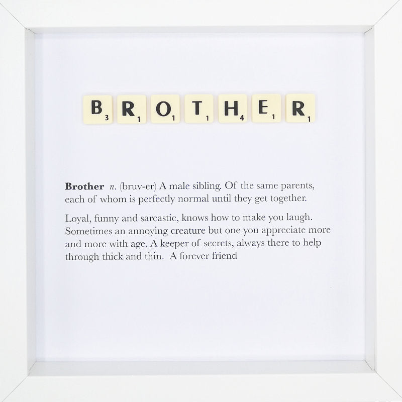 Brother Scrabble Letter Tile Boxed Frame | MadeWithaSmile