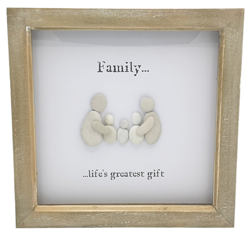 Pebble People Family Life's Greatest Gift Boxed Frame | MadeWithaSmile