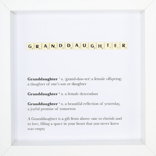 Granddaughter Scrabble Letter Tile Boxed Frame | MadeWithaSmile