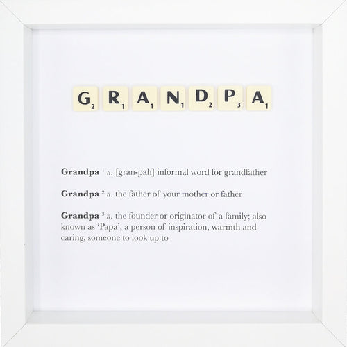 Grandpa Scrabble Letter Tile Boxed Frame | MadeWithaSmile
