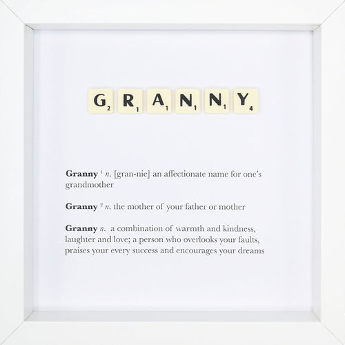 Granny Scrabble Letter Tile Boxed Frame | MadeWithaSmile