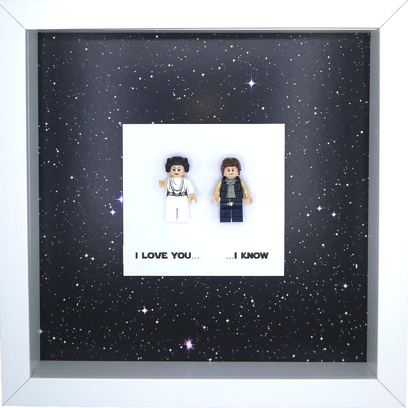 Hans Solo Princess Leia Minifigure Star Wars Boxed Frame | MadeWithaSmile