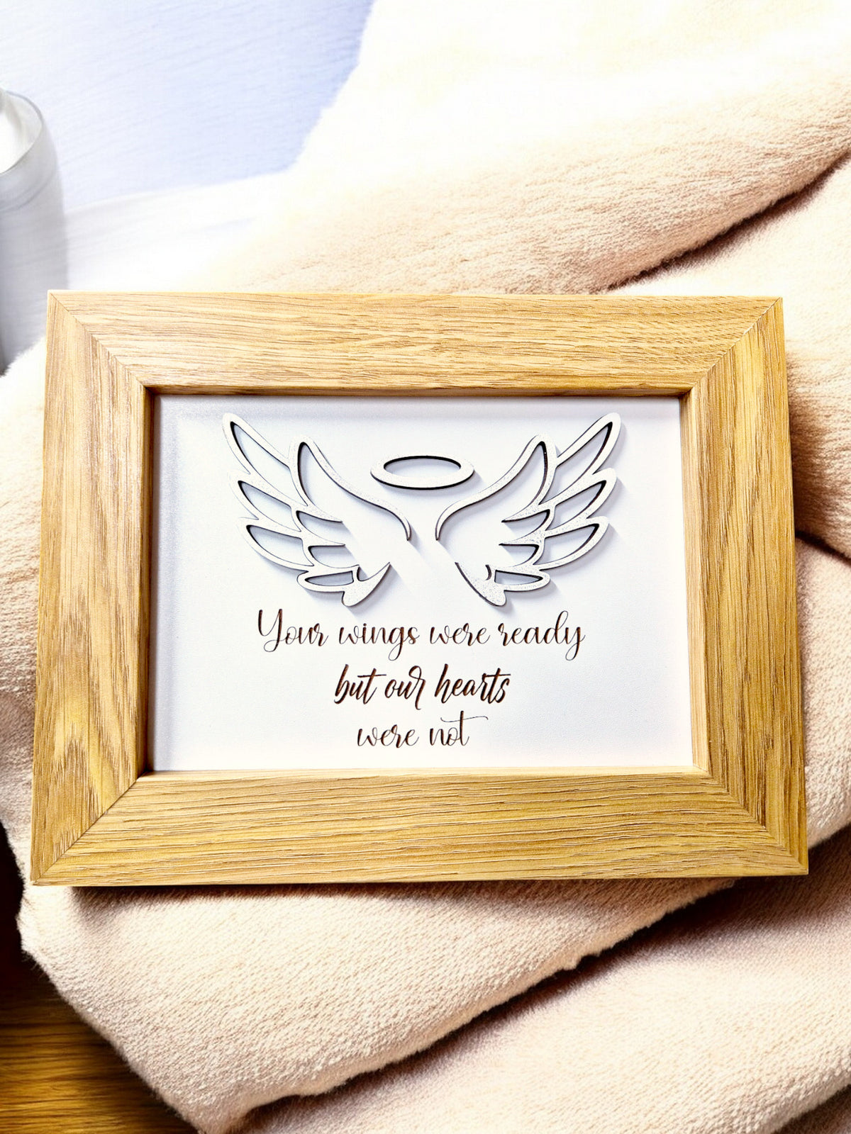 Message Frame Angel Memorial Angel Wings Wooden Frame Remembrance Gift – MadewithaSmile
