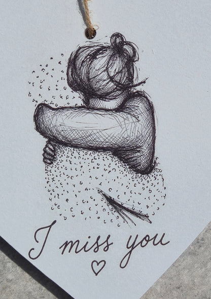 I Miss You Wooden Memorial Plaque | Sympathy Gift