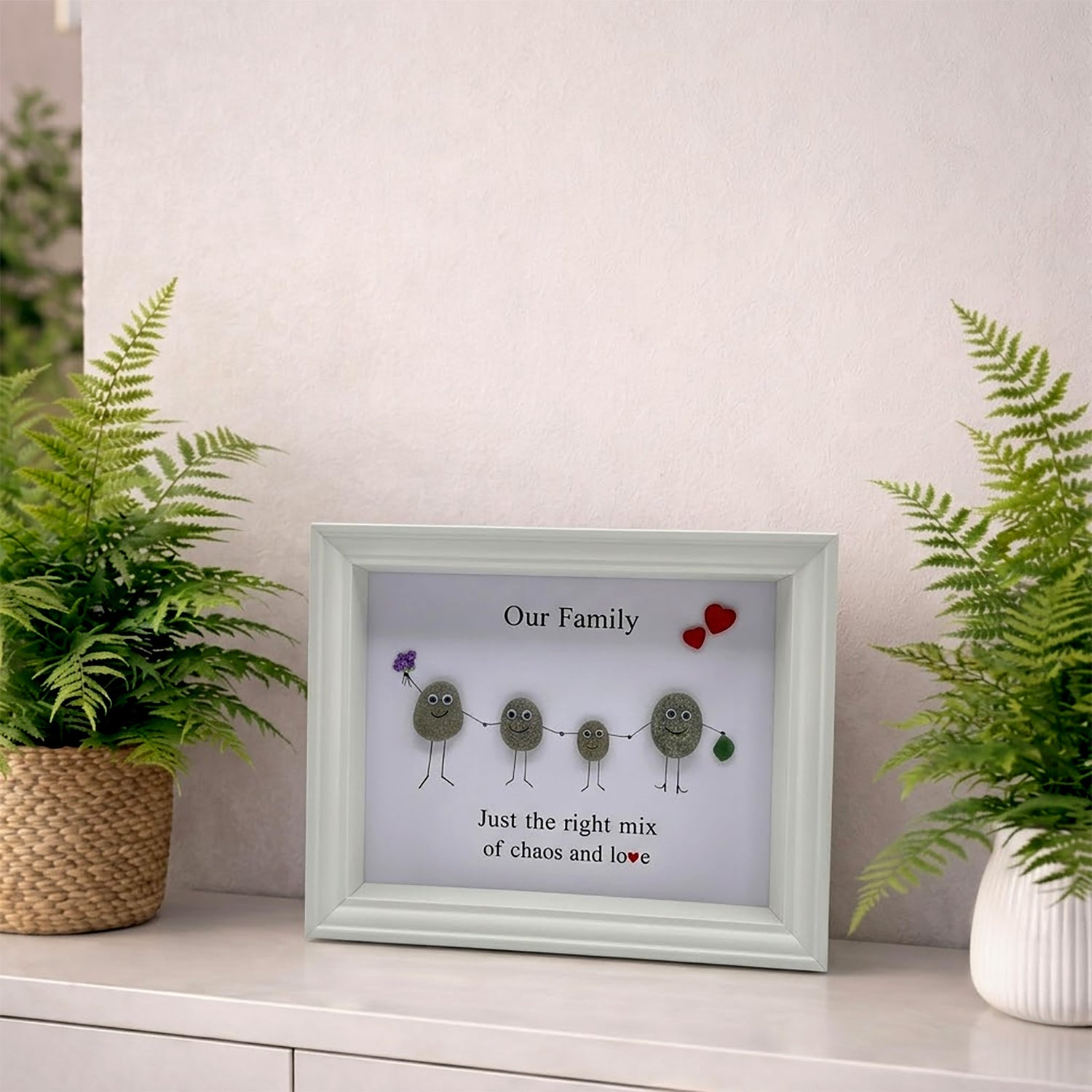 Holding Hands Pebble Picture Frame