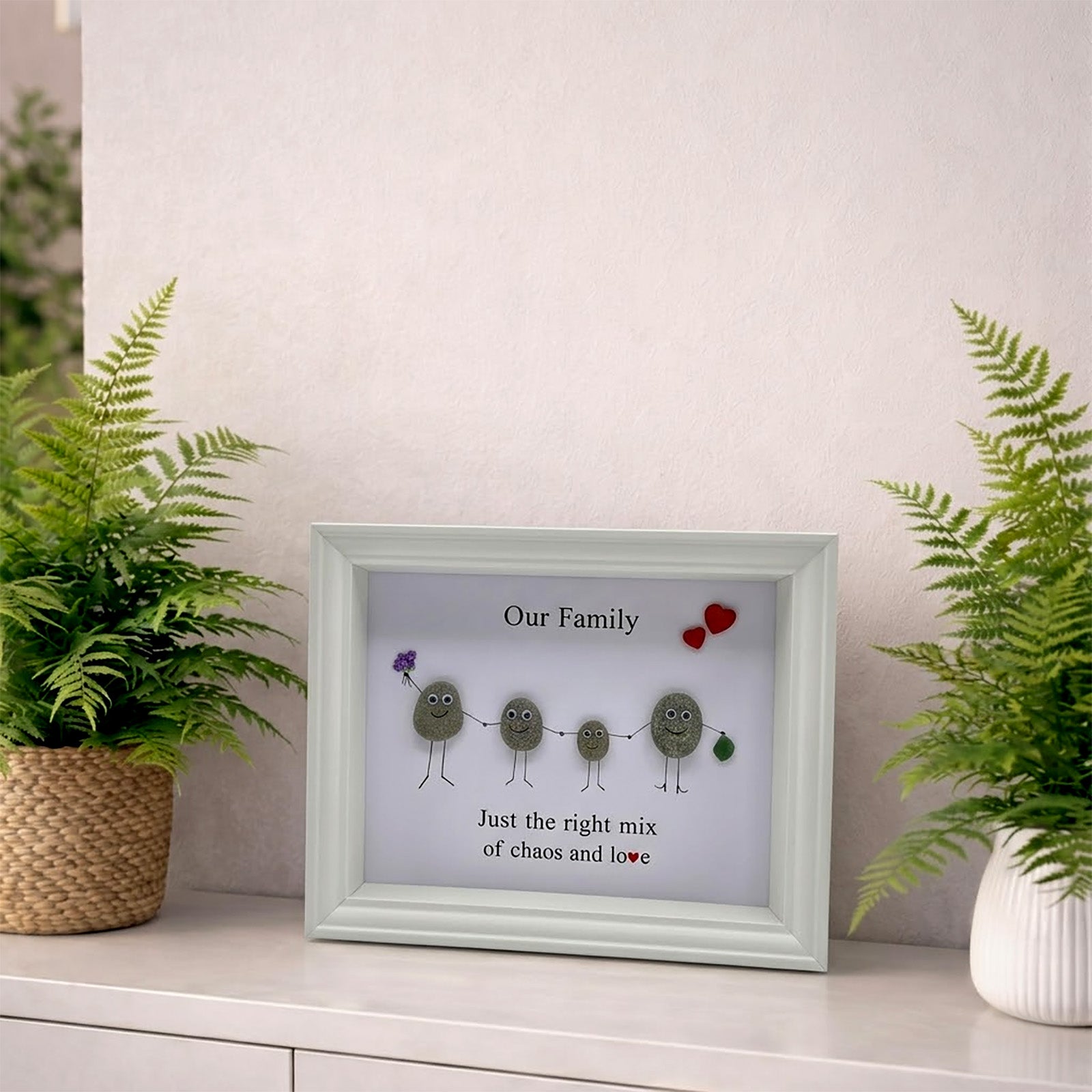 Holding Hands Pebble Picture Frame