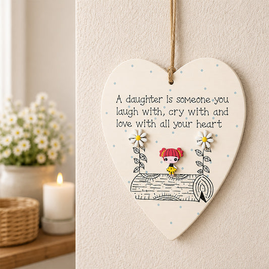 Wooden Plaque Large - A Daughter is Someone