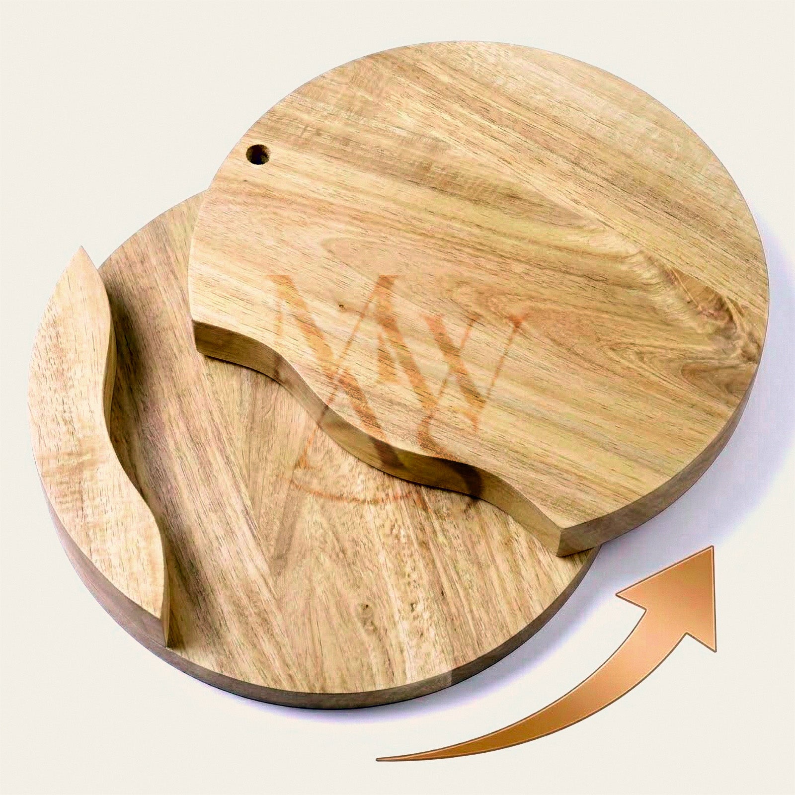 bottom of cheeseboard that swivels 