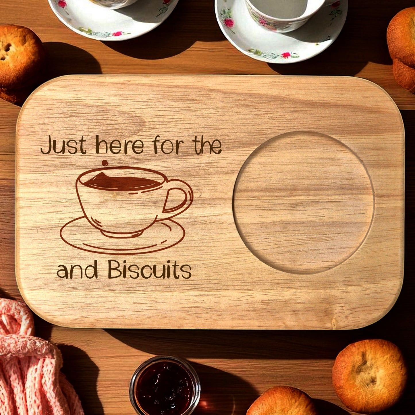 Personalised Tea & Biscuit Board | Wooden Gift Made in the UK