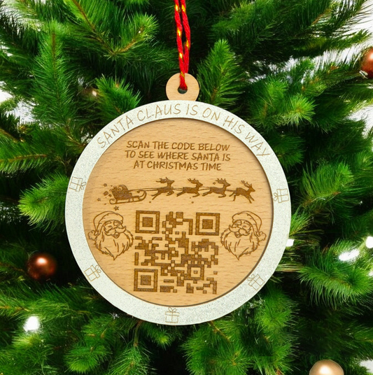 Santa Tracker Hanging Christmas Tree Ornament