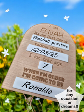 Load image into Gallery viewer, Personalised Custom Back to School Memory Board - Childs First Day
