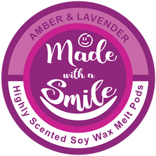 Load image into Gallery viewer, Amber and Lavender Soy Wax Melt Pod | MadeWithaSmile | UK

