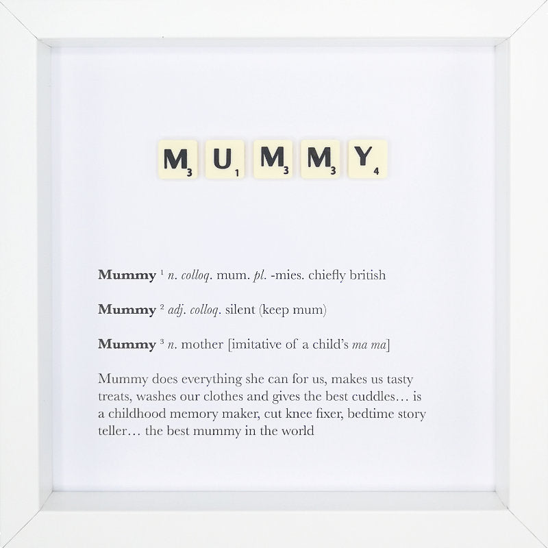 Mummy Scrabble Letter Tile Boxed Frame | MadeWithaSmile