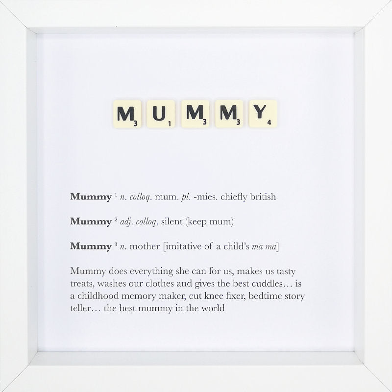 Mummy Scrabble Letter Tile Boxed Frame | MadeWithaSmile