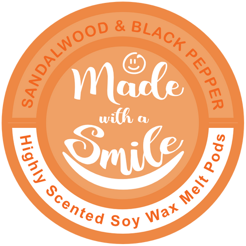 Sandalwood & black pepper soy wax melt pod | Madewithasmile | UK