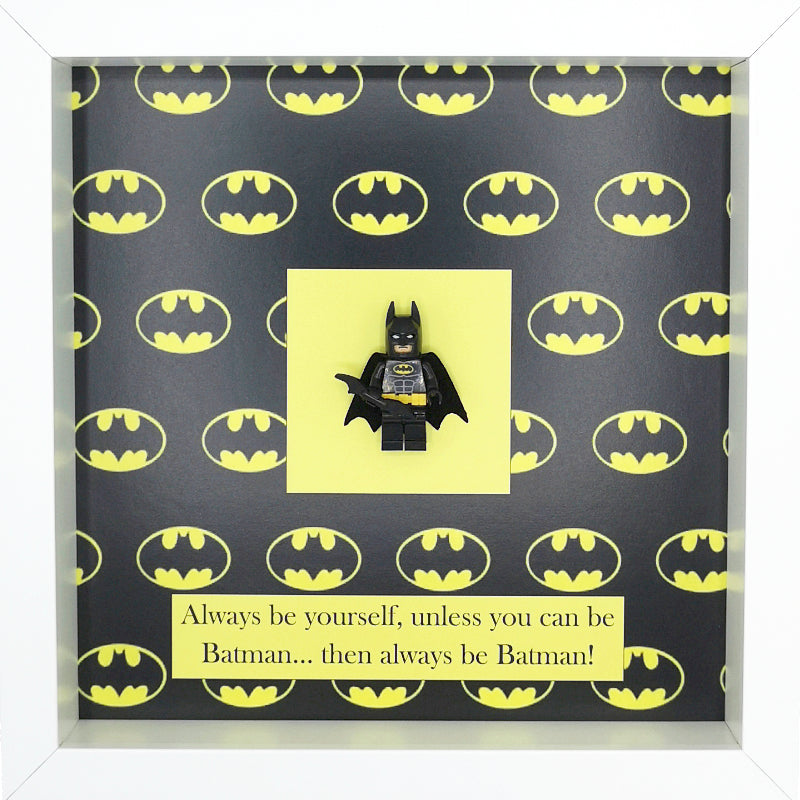 Batman Minifigure DC Comics Logo Boxed Frame | MadeWithaSmile