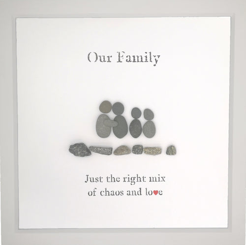 Pebble People Family Large Boxed Frame | MadeWithaSmile