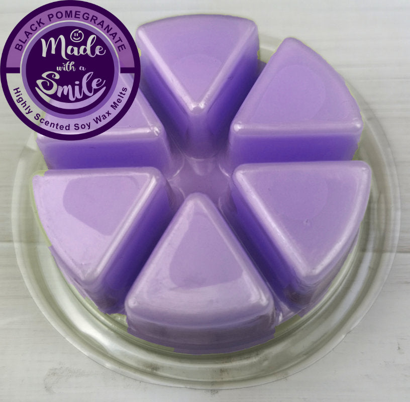 Black Pomegranate Soy Wax Melt Pod | MadeWithaSmile | UK