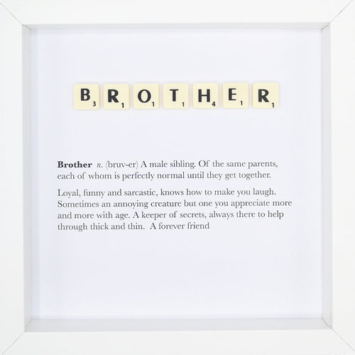 Brother Scrabble Letter Tile Boxed Frame | MadeWithaSmile