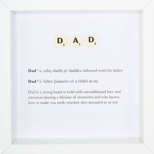 Dad Scrabble Letter Tile Boxed Frame | MadeWithaSmile