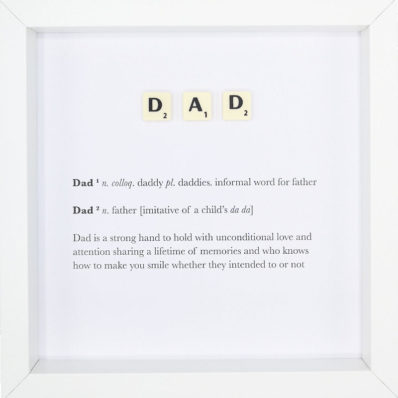 Dad Scrabble Letter Tile Boxed Frame | MadeWithaSmile