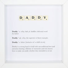 Load image into Gallery viewer, Daddy Scrabble Letter Tile Boxed Frame | MadeWithaSmile 
