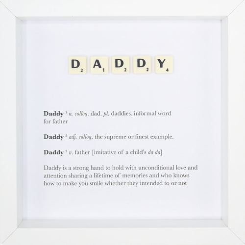 Daddy Scrabble Letter Tile Boxed Frame | MadeWithaSmile 