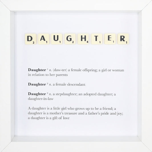 Daughter Scrabble Letter Tile Boxed Frame | MadeWithaSmile