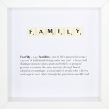 Load image into Gallery viewer, Family Scrabble Letter Tile Boxed Frame | MadeWithaSmile
