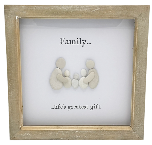 Pebble People Family Life's Greatest Gift Boxed Frame | MadeWithaSmile