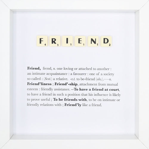 Friend Scrabble Letter Tile Boxed Frame | MadeWithaSmile