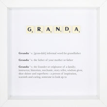 Load image into Gallery viewer, Granda Scrabble Letter Tile Boxed Frame | MadeWithaSmile
