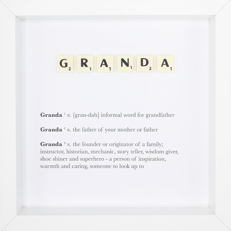 Granda Scrabble Letter Tile Boxed Frame | MadeWithaSmile