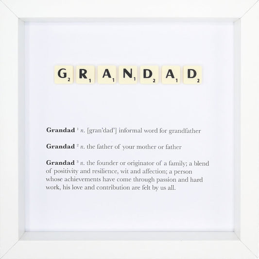 Grandad Scrabble Letter Tile Boxed Frame | MadeWithaSmile