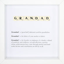 Load image into Gallery viewer, Grandad Scrabble Letter Tile Boxed Frame | MadeWithaSmile
