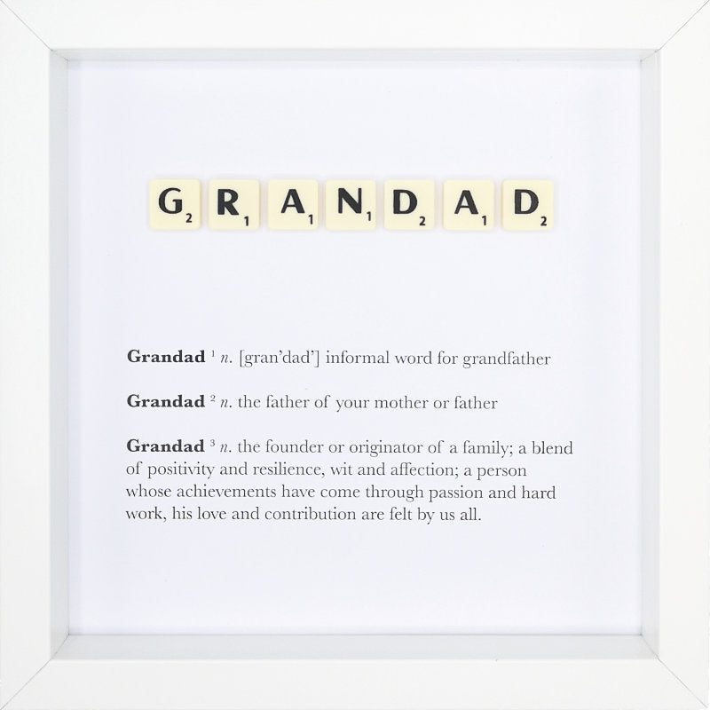 Grandad Scrabble Letter Tile Boxed Frame | MadeWithaSmile