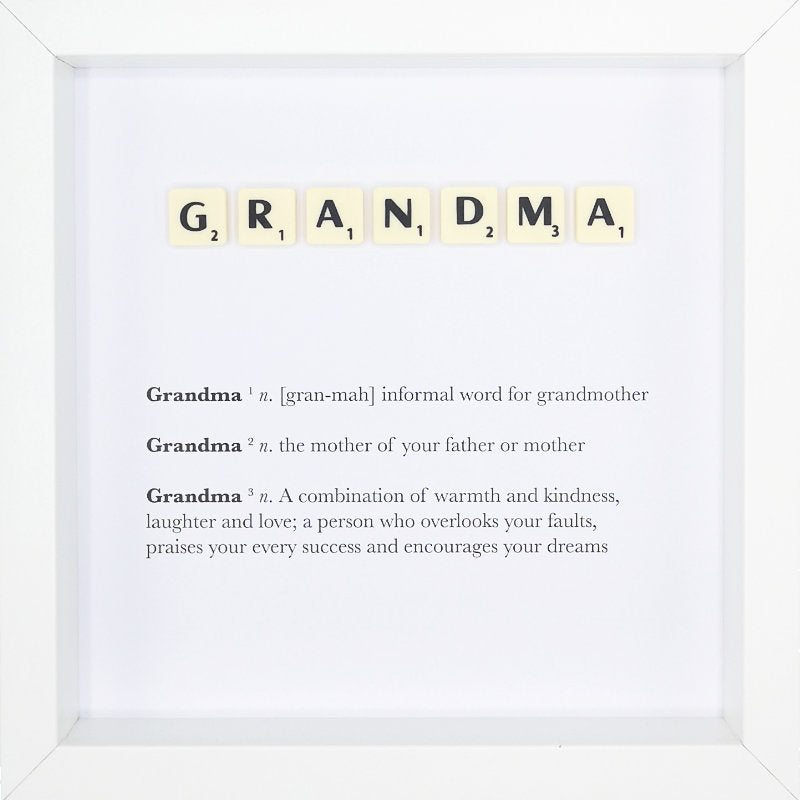 Grandma Scrabble Letter Tile Boxed Frame | MadeWithaSmile