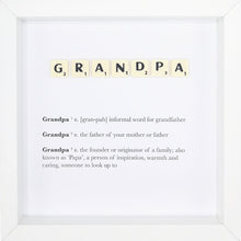 Load image into Gallery viewer, Grandpa Scrabble Letter Tile Boxed Frame | MadeWithaSmile
