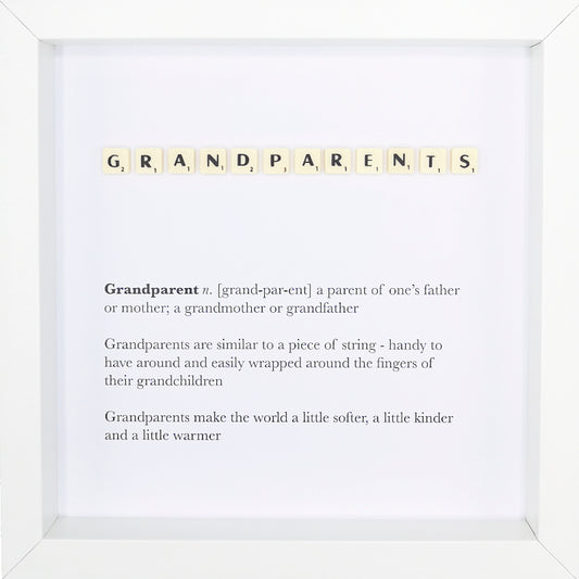 Grandparents Scrabble Letter Tile Boxed Frame | MadeWithaSmile