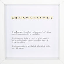 Load image into Gallery viewer, Grandparents Scrabble Letter Tile Boxed Frame | MadeWithaSmile
