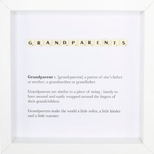 Load image into Gallery viewer, Grandparents Scrabble Letter Tile Boxed Frame | MadeWithaSmile
