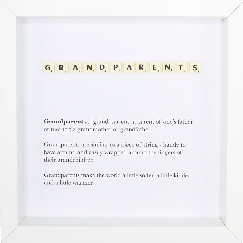 Grandparents Scrabble Letter Tile Boxed Frame | MadeWithaSmile