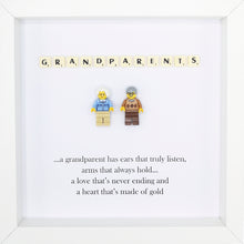 Load image into Gallery viewer, Grandparents Original Lego Box Framed Sentiment Artwork | MadeWithaSmile
