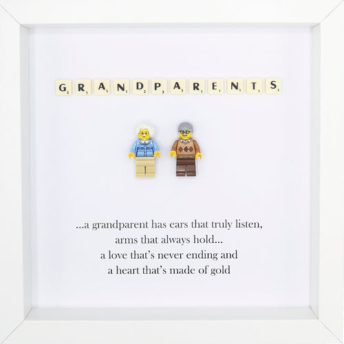 Grandparents Original Lego Box Framed Sentiment Artwork | MadeWithaSmile