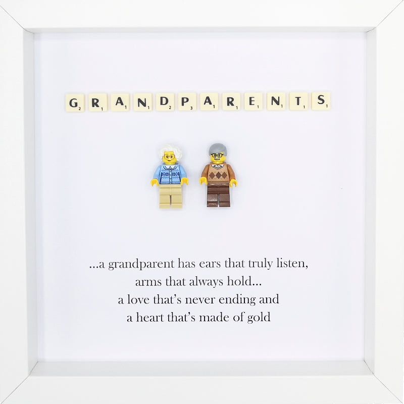 Grandparents Original Lego Box Framed Sentiment Artwork | MadeWithaSmile