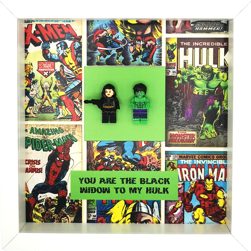 The Hulk, Black Widow Lego Inspired Box Picture Frame | MadeWithaSmile