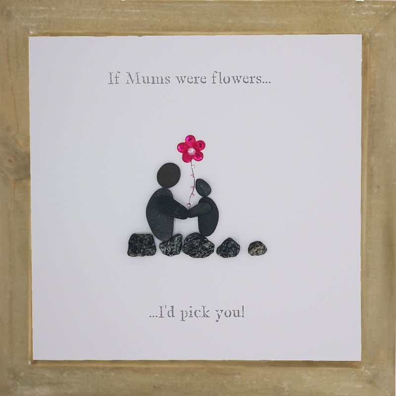 Pebble People Mum Flowers Boxed Frame | MadeWithaSmile
