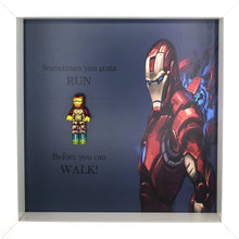 Load image into Gallery viewer, Ironman Minifigure Marvel Comics Boxed Frame | MadeWithaSmile
